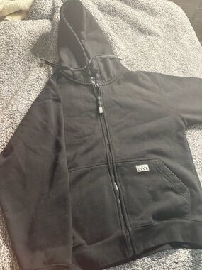 Pro Club Black Full-Zip Hoodie with Hood and Kangaroo Pockets